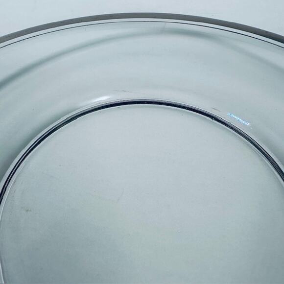 Tiffin-Franciscan Jewel Luncheon Plate Blown Glass Platinum Trim & Verge VTG - Picture 5 of 9